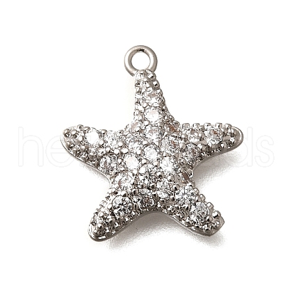 Brass Micro Pave Cubic Zirconia Pendants KK-M313-23P-1