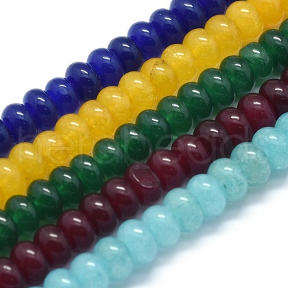 Natural White Jade Beads Strands G-E507-01-1