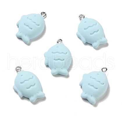 Opaque Resin Pendants RESI-G043-D03-B-1