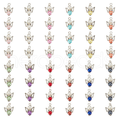 Acrylic & Alloy Pendants PALLOY-HY00029-1