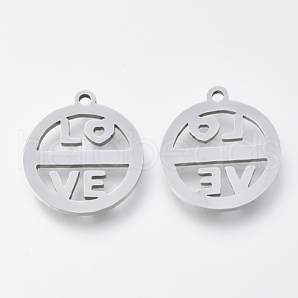 Non-Tarnish 201 Stainless Steel Pendants STAS-S110-025P-1