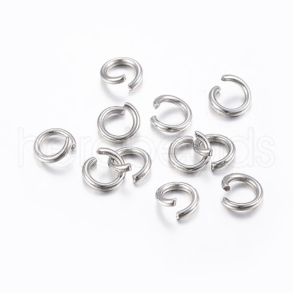 Tarnish Resistant 304 Stainless Steel Open Jump Rings STAS-H437-6x0.6mm-1