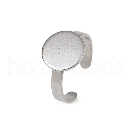 304 Stainless Steel Cuff Ring Components STAS-D372-04P-04-1