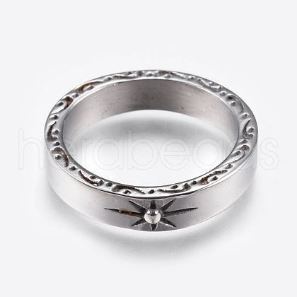 304 Stainless Steel Rings RJEW-G092-17-19mm-1