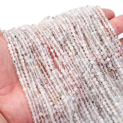 Natural Quartz Crystal Beads Strands G-RM2025-A13-3mm-1