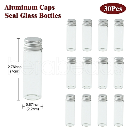 30Pcs Empty Glass Bead Storage Tubes AJEW-YW0001-16C-1