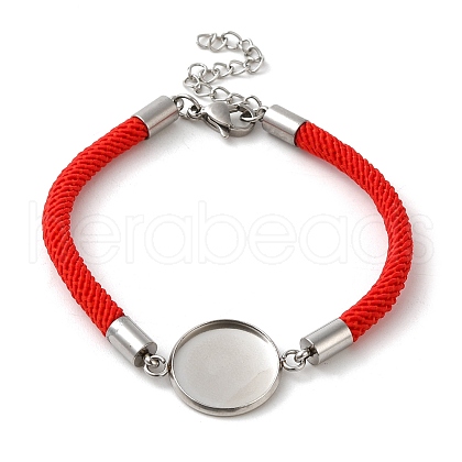 Milan Cord & 304 Stainless Steel Bracelets Making MAK-H004-02G-P02-1