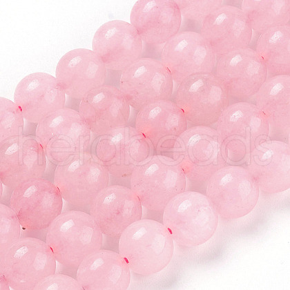 Dyed Natural White Jade  Beads Strands JBR7-10MM-1