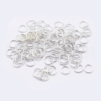 925 Sterling Silver Open Jump Rings STER-F036-02S-0.7x6mm-1