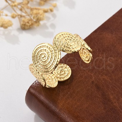Brass Cuff Rings for Women RJEW-B119-12G-1