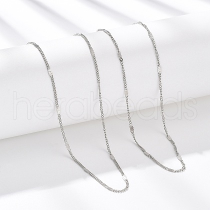 2MM 304 Stainless Steel Curb Chain Necklaces NJEW-T016-13P-1