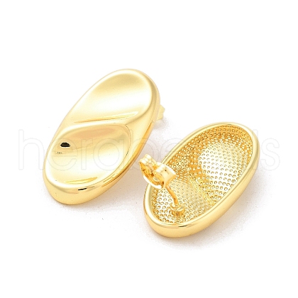 Rack Plating Brass Stud Earring EJEW-C078-05A-G-1