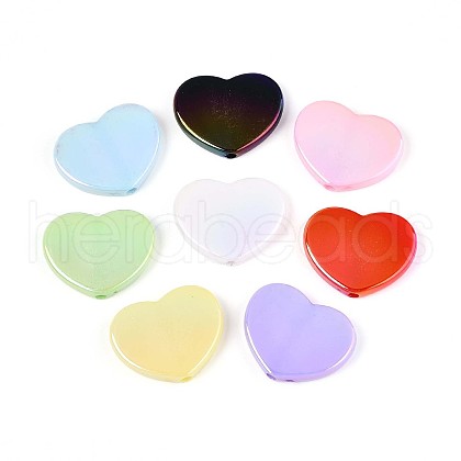 UV Plating Opaque Acrylic Beads OACR-T028-40-1