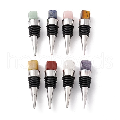 Natural Gemstone Bottle Stoppers G-D479-02P-01-1