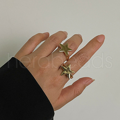 Star Alloy Adjustable Cuff Rings FS-WGD4FE5-01-1
