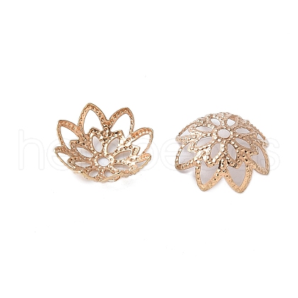 Brass Fancy Bead Caps KK-EC1166-LG-1