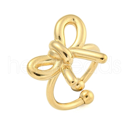 Ion Plating(IP) 304 Stainless Steel Open Cuff Rings for Women RJEW-S409-01G-04-1
