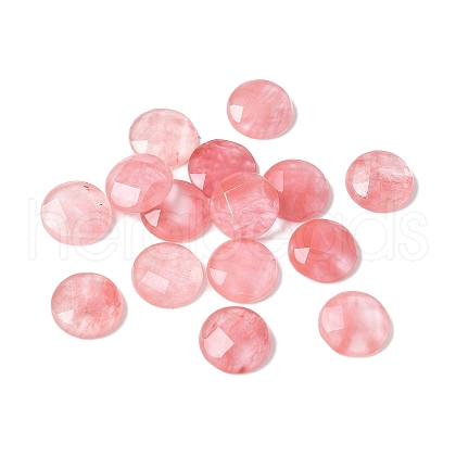 Cherry Quartz Glass Cabochons G-Z075-01-1