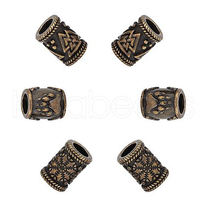 Unicraftale 6Pcs 3 Styles 304 Stainless Steel European Beads STAS-UN0044-65-1