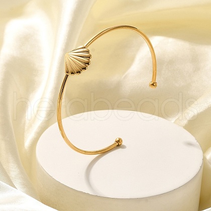 304 Stainless Steel Cuff Bangles STAS-Z108-08G-02-1