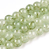 Baking Painted Glass Bead Strands DGLA-N004-6mm-01-1