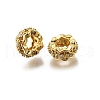 Brass Micro Pave Cubic Zirconia European Beads KK-C106-12G-1