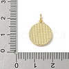 Brass Pave Natural Shell Flat Round with Letter Charms KK-Z115-13G-4