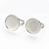 Tarnish Resistant Adjustable 304 Stainless Steel Finger Rings Components STAS-E144-026-18mm-1