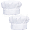 CREATCABIN 2Pcs Adjustable Polycotton Chef Hat AJEW-CN0002-25A-1