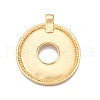 Flat Round Rack Plating Alloy Big Pendants FIND-N005-43G-1