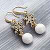 Brass Micro Pave Clear Cubic Zirconia Dangle Earrings EJEW-F362-05G-4