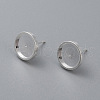 304 Stainless Steel Stud Earring Findings STAS-H410-07S-B-1