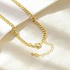 Brass Twisted Chain Necklaces NJEW-A042-07G-4