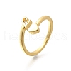 Brass Cuff Rings for Women RJEW-U044-L-4