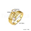 925 Sterling Sliver Pave Cubic Zirconia Geometric Finger Rings CC5596-2-5
