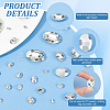 94Pcs 6 Style Pointed Back Glass Rhinestone Cabochons RGLA-FG0001-23-3