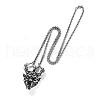 Stainless Steel Evil Skull Pendant Necklace SKUL-PW0001-134-2