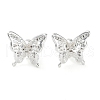 Rack Plating Brass Clear Cubic Zirconia Pendants KK-B078-03S-2