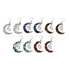 Natural Mixed Gemstone Chips Dangle Earrings EJEW-JE06174-1
