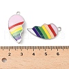 Alloy Colorful Enamel Split Pendants PALLOY-V006-06P-3