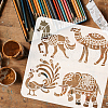 PET Hollow Out Drawing Painting Stencils DIY-WH0391-0786-3