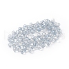 Transparent Electroplate Glass Beads Strands EGLA-F152B-PL04-2