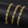 Ion Plating(IP) 304 Stainless Steel Lumachina Chain Necklaces NJEW-F297-01G-4