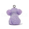 Flocking Resin Pendants RESI-P044-02B-P-3