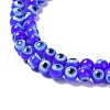 Handmade Evil Eye Lampwork Round Bead Strands LAMP-L055-4mm-15-2