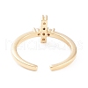 Brass Micro Pave Clear Cubic Zirconia Cuff Rings RJEW-F102-17G-3