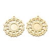 Brass Pendant Cabochon Settings KK-B134-20G-1