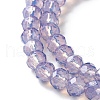 Baking Painted Transparent Glass Beads Strands DGLA-A034-J6MM-D03-3