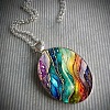 Zinc Alloy Glass Pendant Necklaces FS-WG171E2-01-1