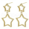Brass Dangle Stud Earring KK-N232-104G-NF-4